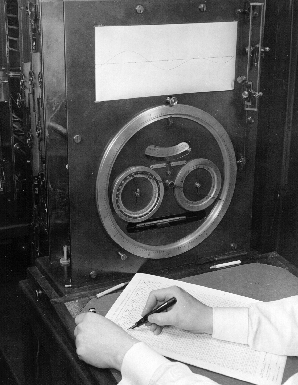 Tide-predicting machine no. 2 recording times and heights of low and high tides